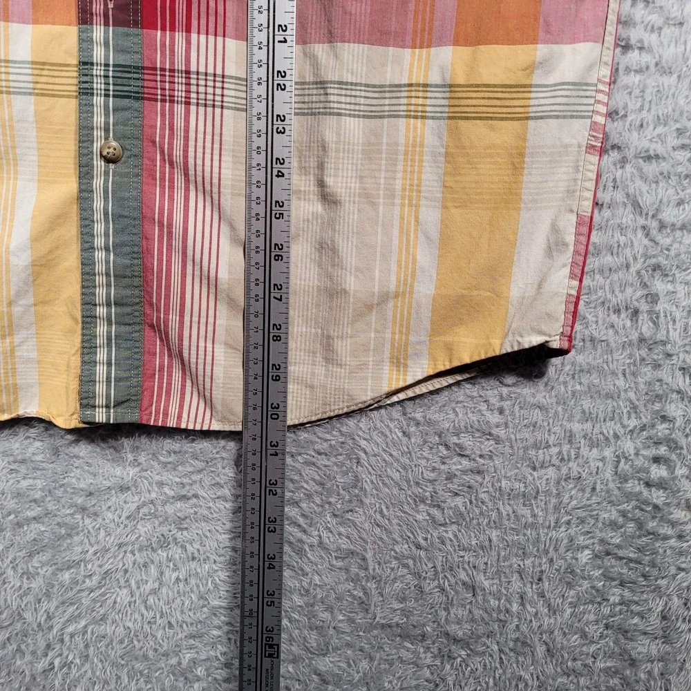 Eddie Bauer Plaid Button Down Shirt Mens L Multicolor‎ Cotton Long Sleeve Casual